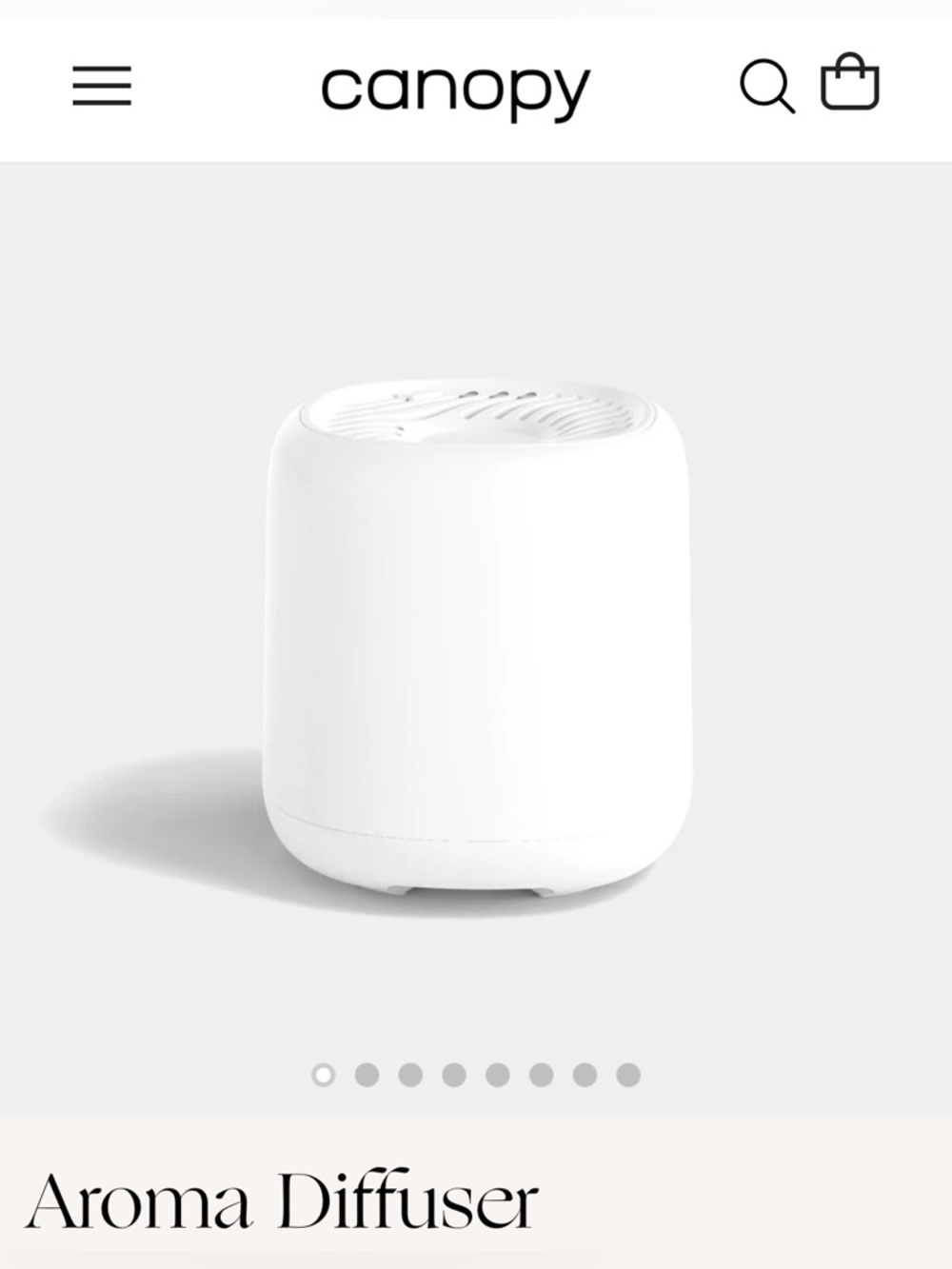 Canopy White Aroma Diffuser